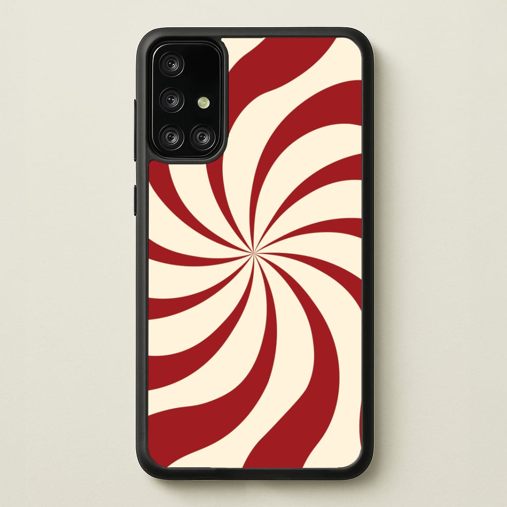 Peppermint Swirl Pattern Galaxy A71 Case