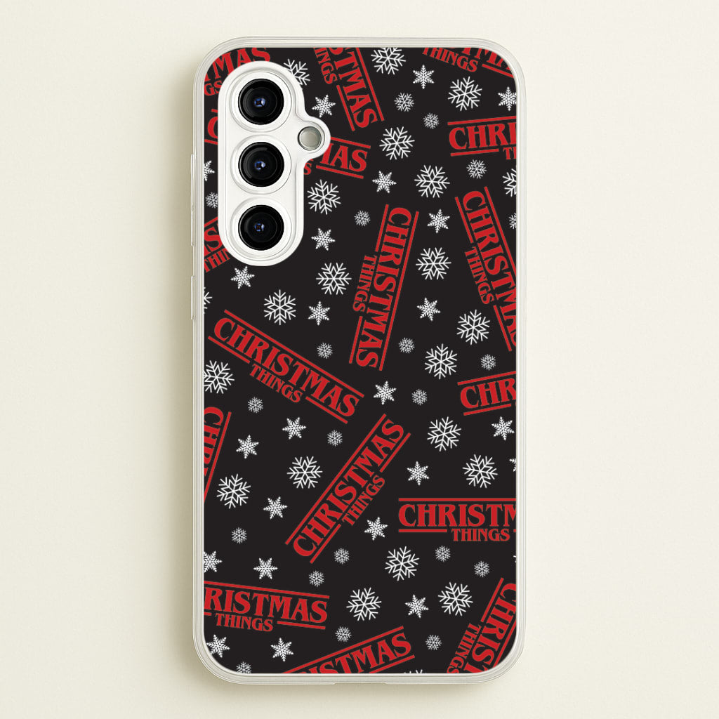 Christmas Things Snowflake Pattern Galaxy A54 Case