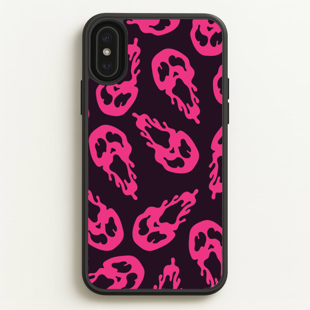 Trippy Ghost Face Pattern iPhone XS Max Case