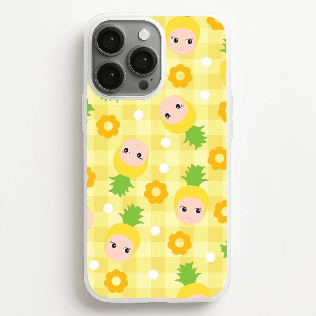 Pineapple Angel Pattern iPhone 13 Pro Case