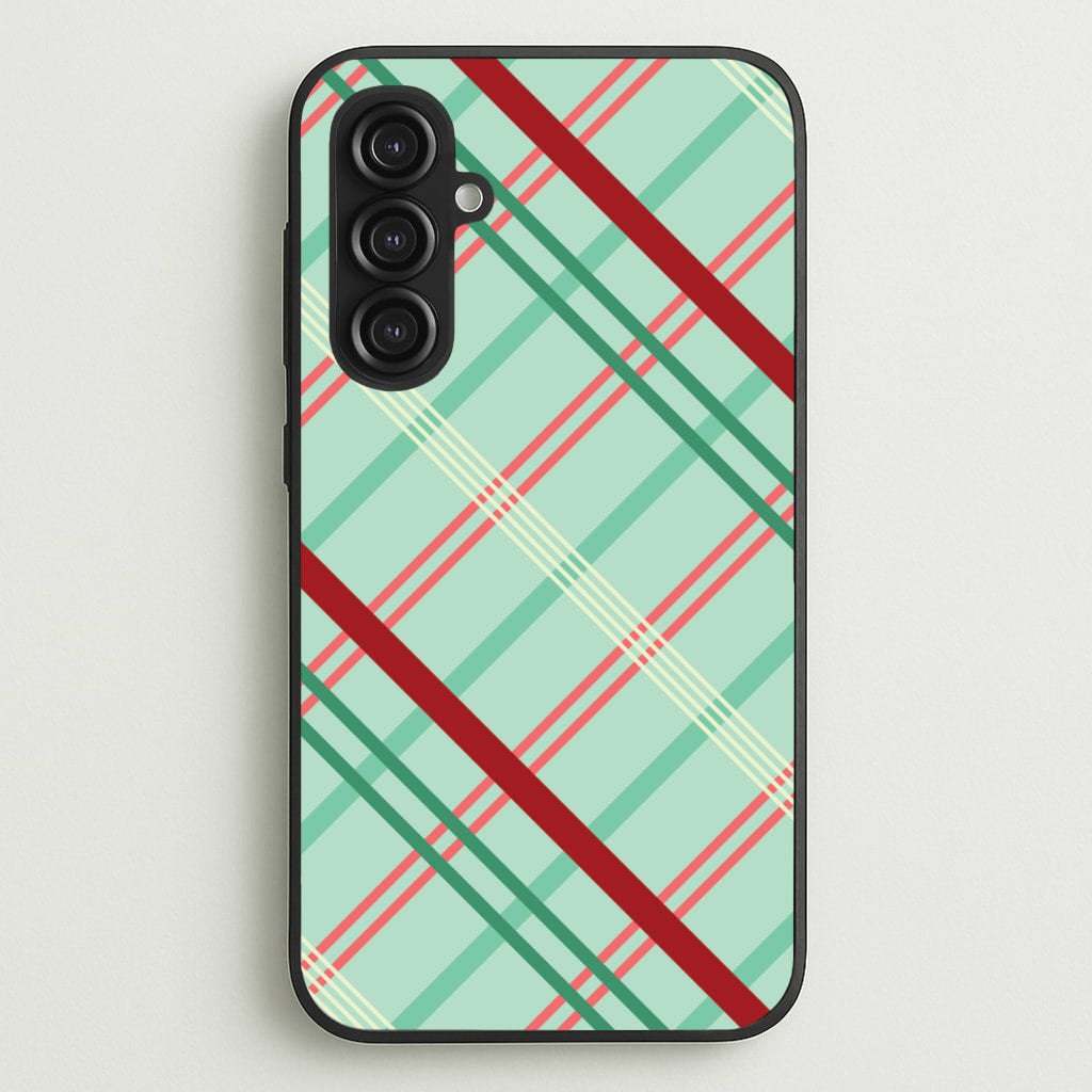 Pastel Tartan Christmas Pattern Galaxy S23FE Case