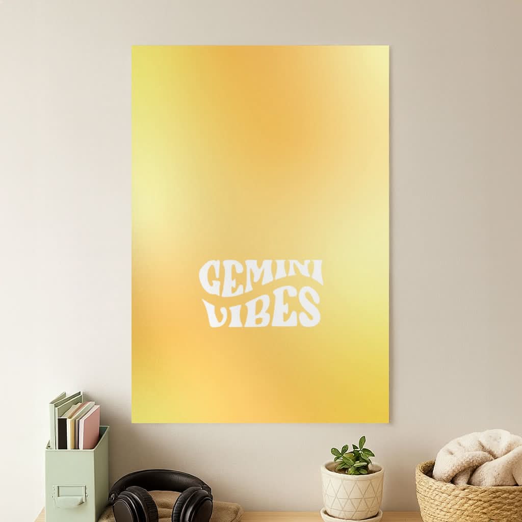 Gemini Vibes Gradient Zodiac Poster