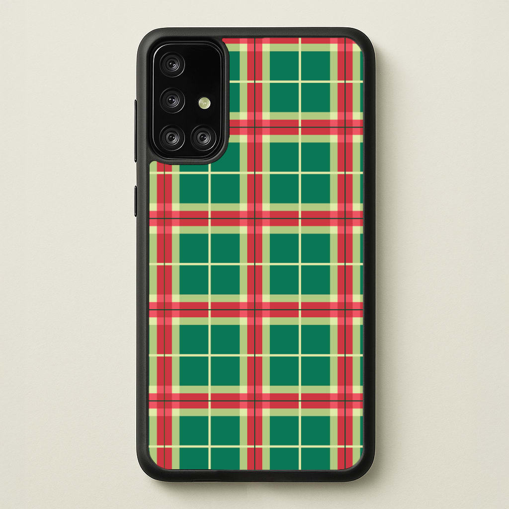 Red And Green Tartan II Christmas Pattern Galaxy A71 Case