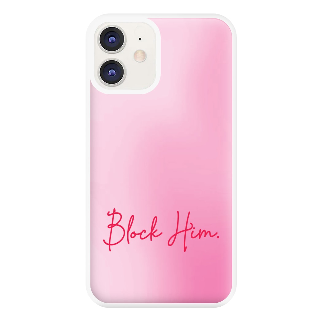 Block Him Pink Gradient iPhone 12 / 12 Pro Case
