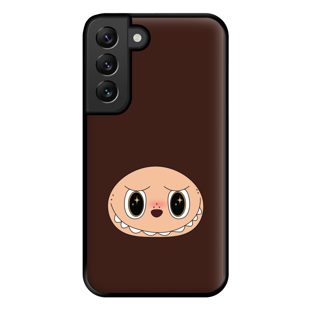 Cute Brown Monster Face Galaxy S22 Plus Case