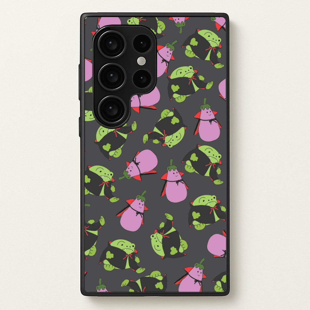 Vampire Frogs And Vegetables Pattern - Halloween Galaxy S24 Ultra Case