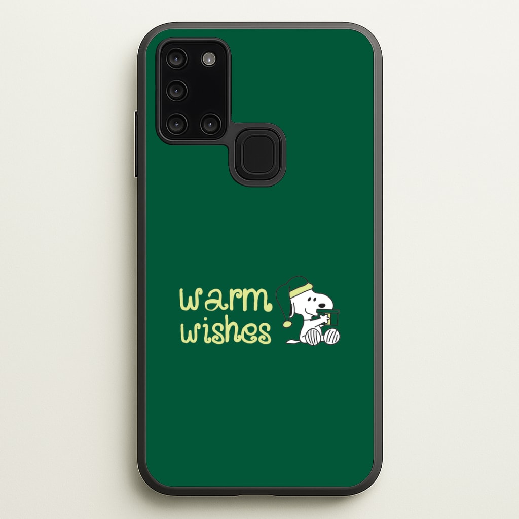 Cartoon Beagle Warm Wishes Galaxy A21s Case
