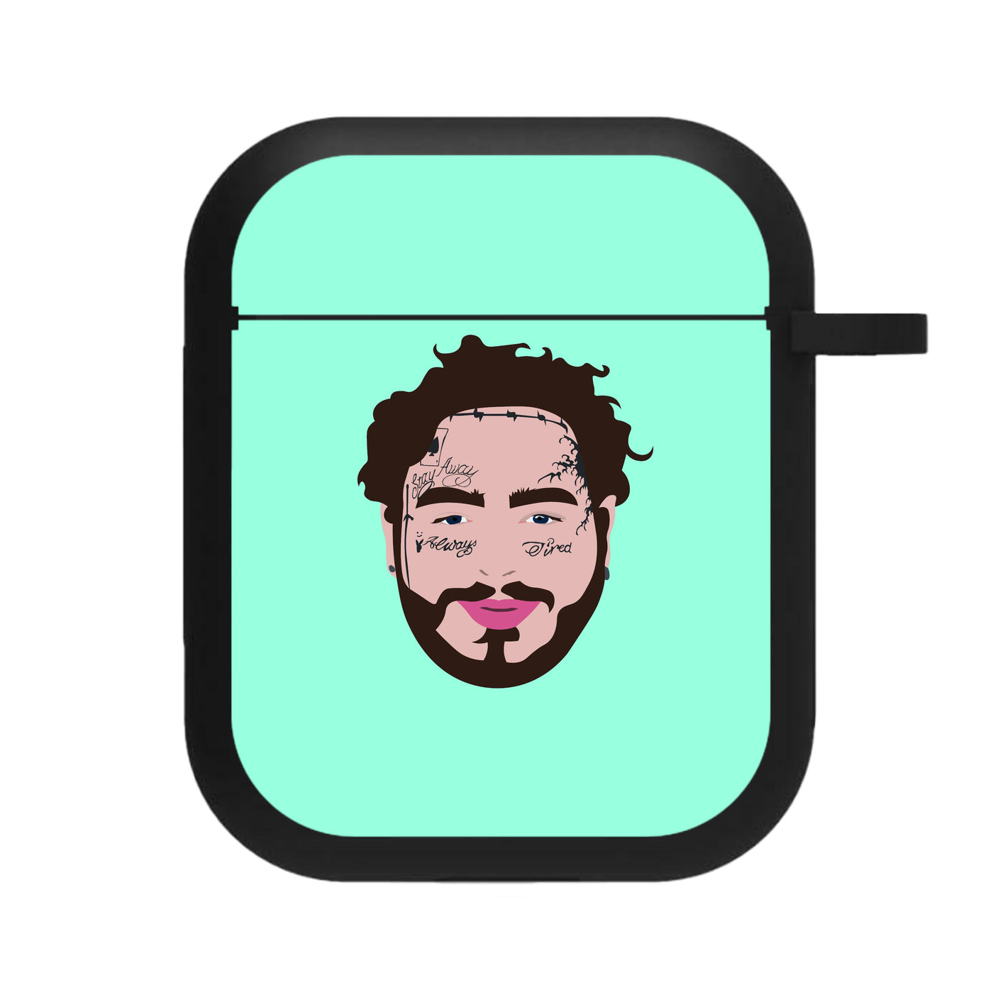 Face Tattoos - Post Malone AirPods Case