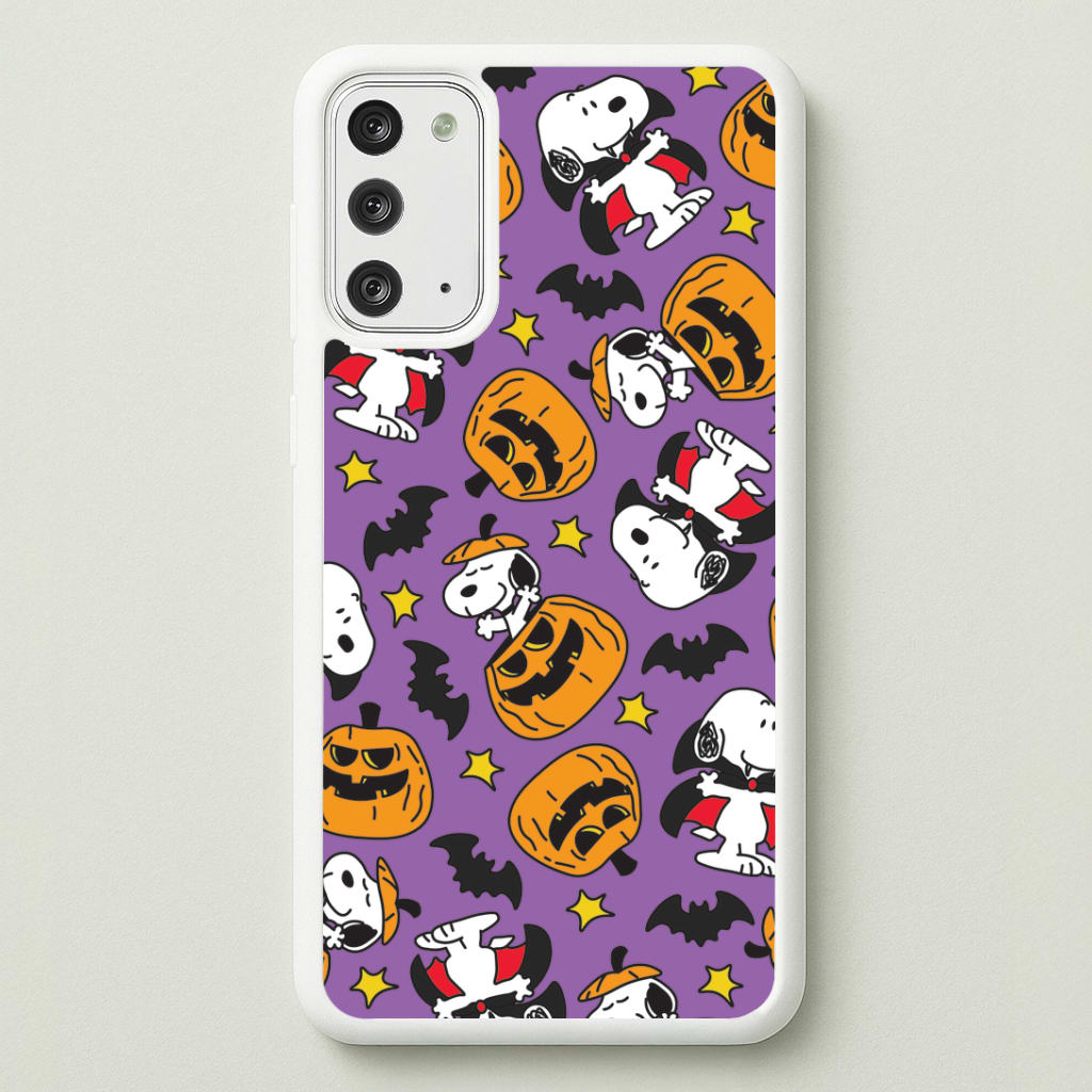Cartoon Beagle Halloween Pattern Galaxy Note 20 Case