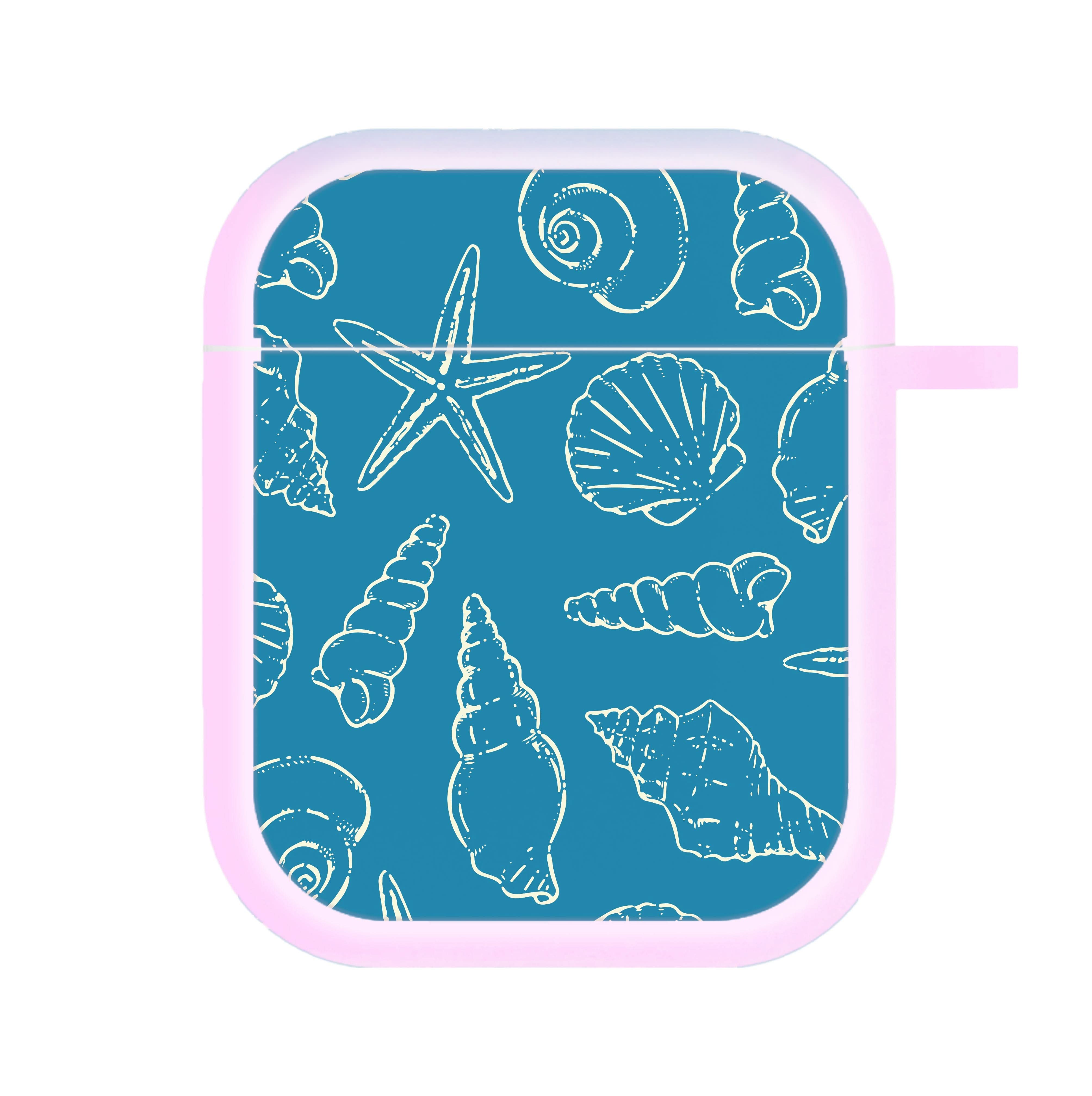 Sketched Shells Pattern AirPods Case