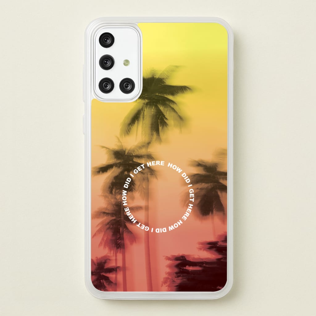 Palm Trees Circle Galaxy A71 Case