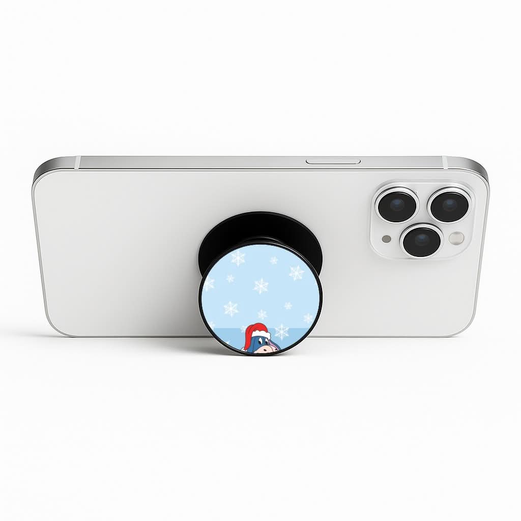 Cartoon Donkey Snowflakes Phone Stand