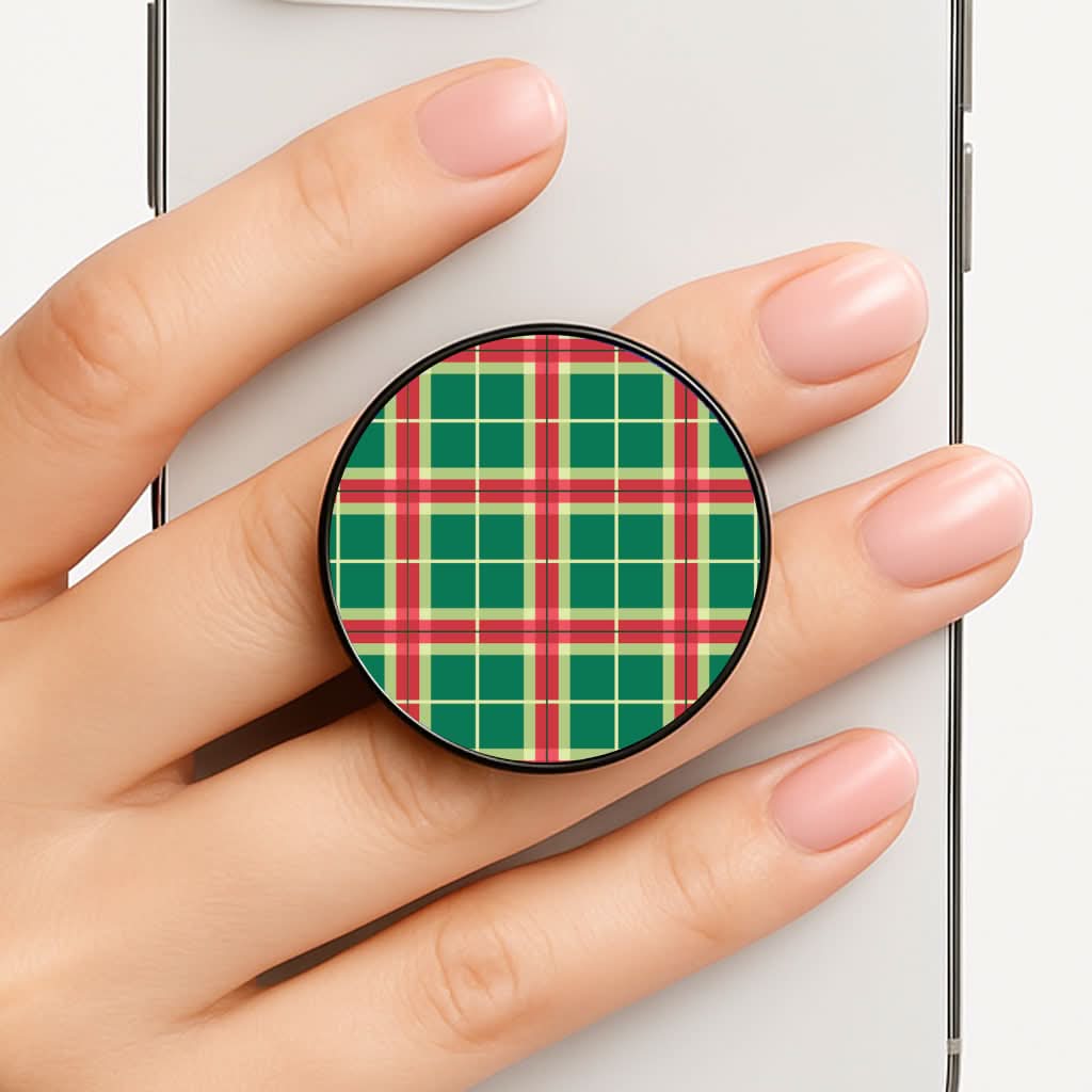 Red And Green Tartan II Christmas Pattern FunGrip