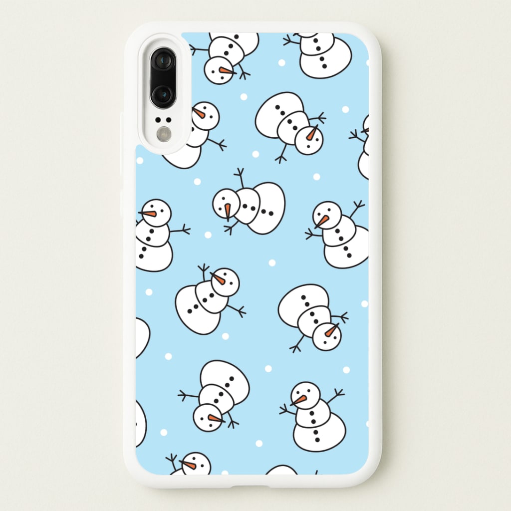 Cartoon Snowmen Pattern Huawei P20 Case