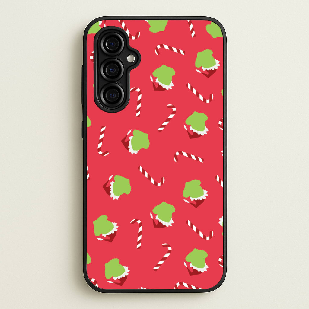 Green Creature And Candy Canes Pattern Galaxy A54 Case