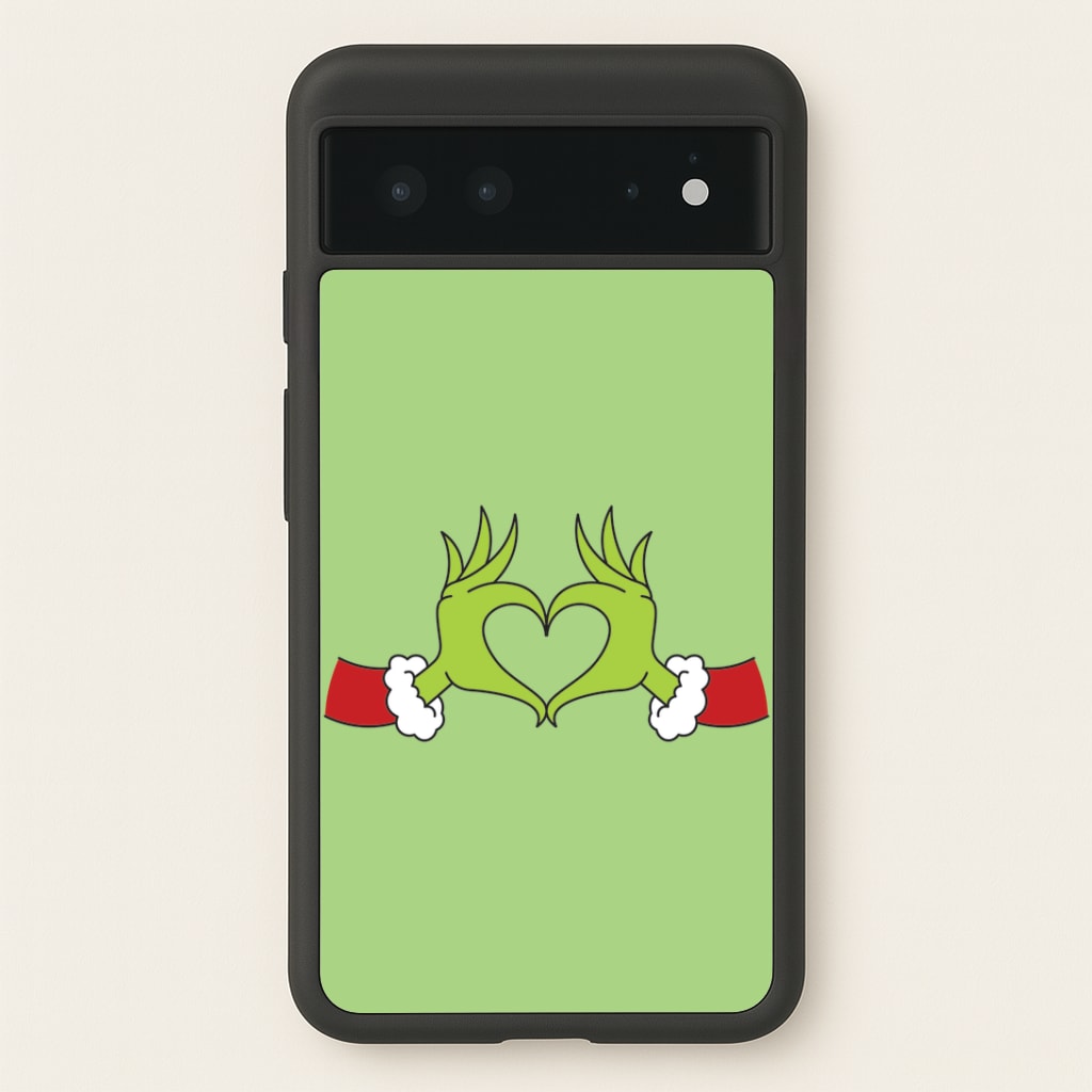 Christmas Green Heart Google Pixel 6 Case