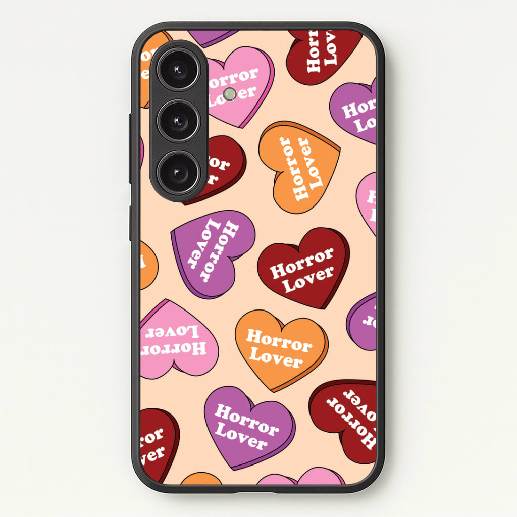 Horror Lover Hearts Pattern Galaxy S25 Case