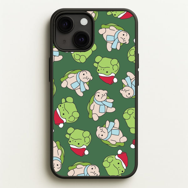 Grumpy Christmas Plushies Pattern iPhone 13 Case