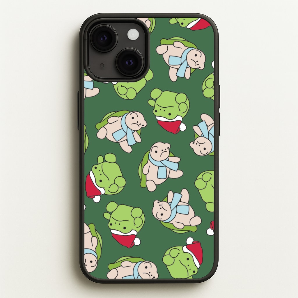 Grumpy Christmas Plushies Pattern iPhone 13 Mini Case