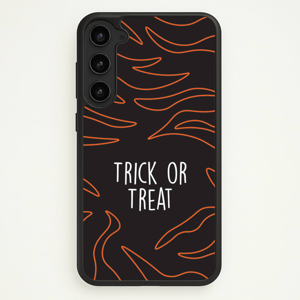 Zebra Print Trick Or Treat Galaxy S23 Plus Case