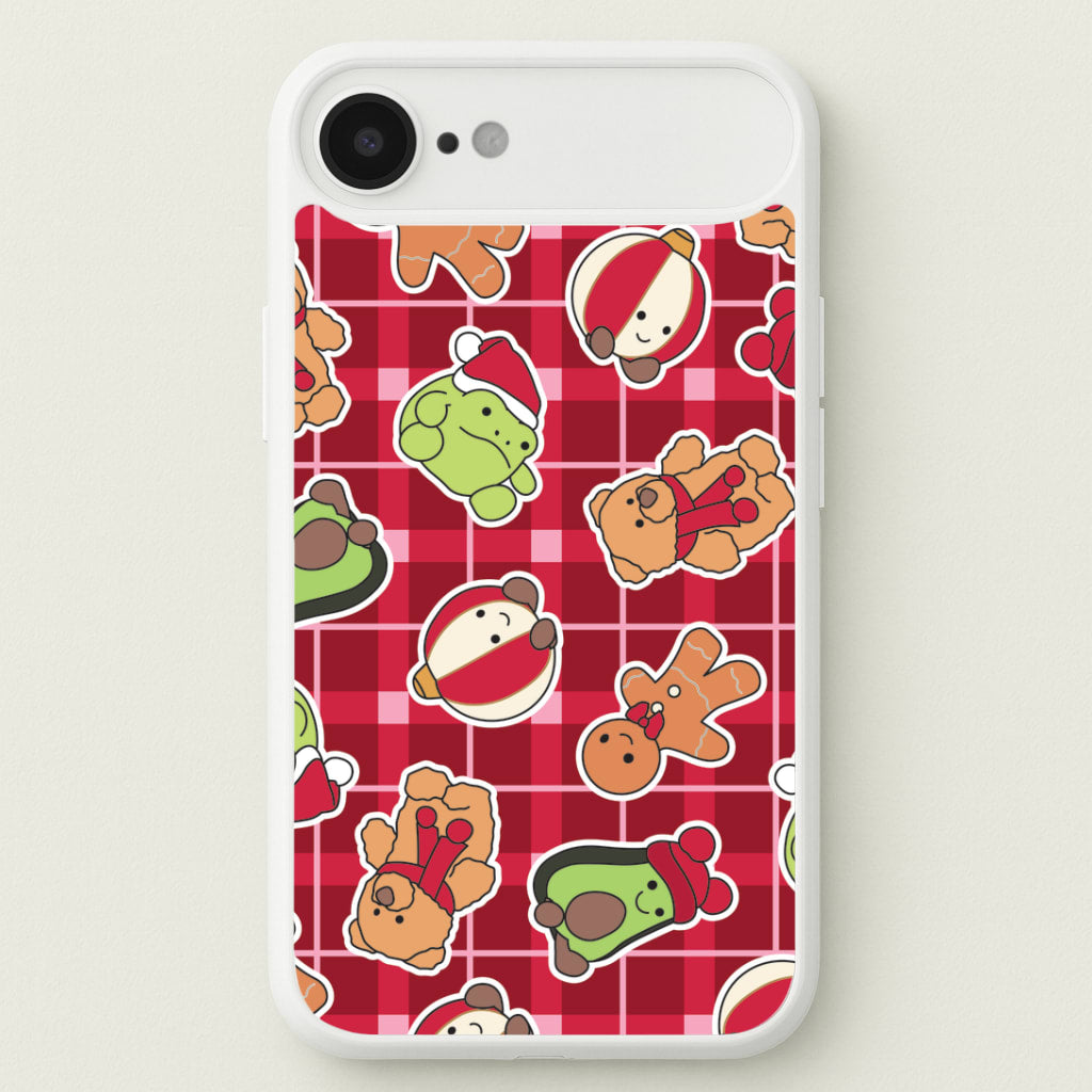 Christmas Plushies Tartan Pattern iPhone 17 Air Case