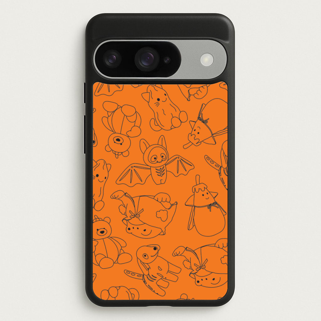 Halloween Plushies Pattern I - Halloween Google Pixel 10 / 10 Pro Case
