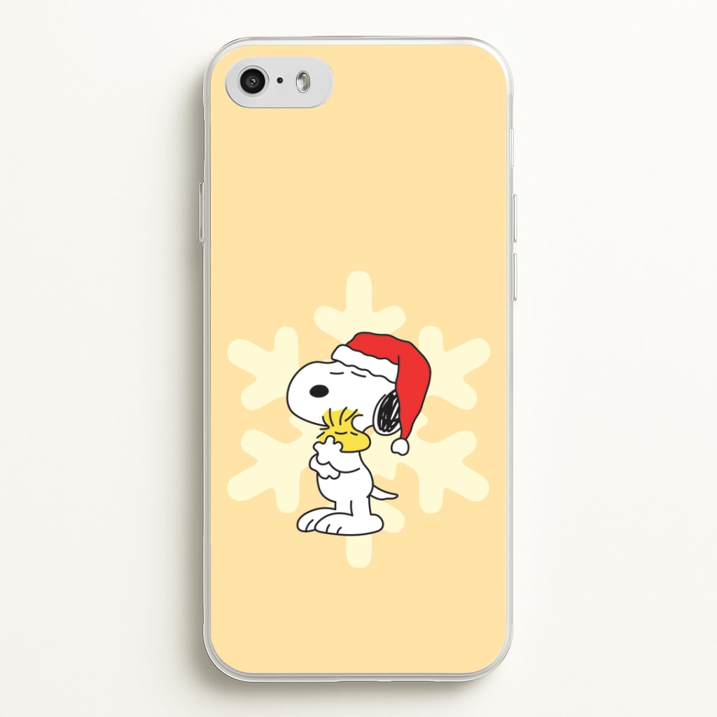 Christmas Cartoon Beagle And Bird iPhone 5 / 5s / SE 2016 Case