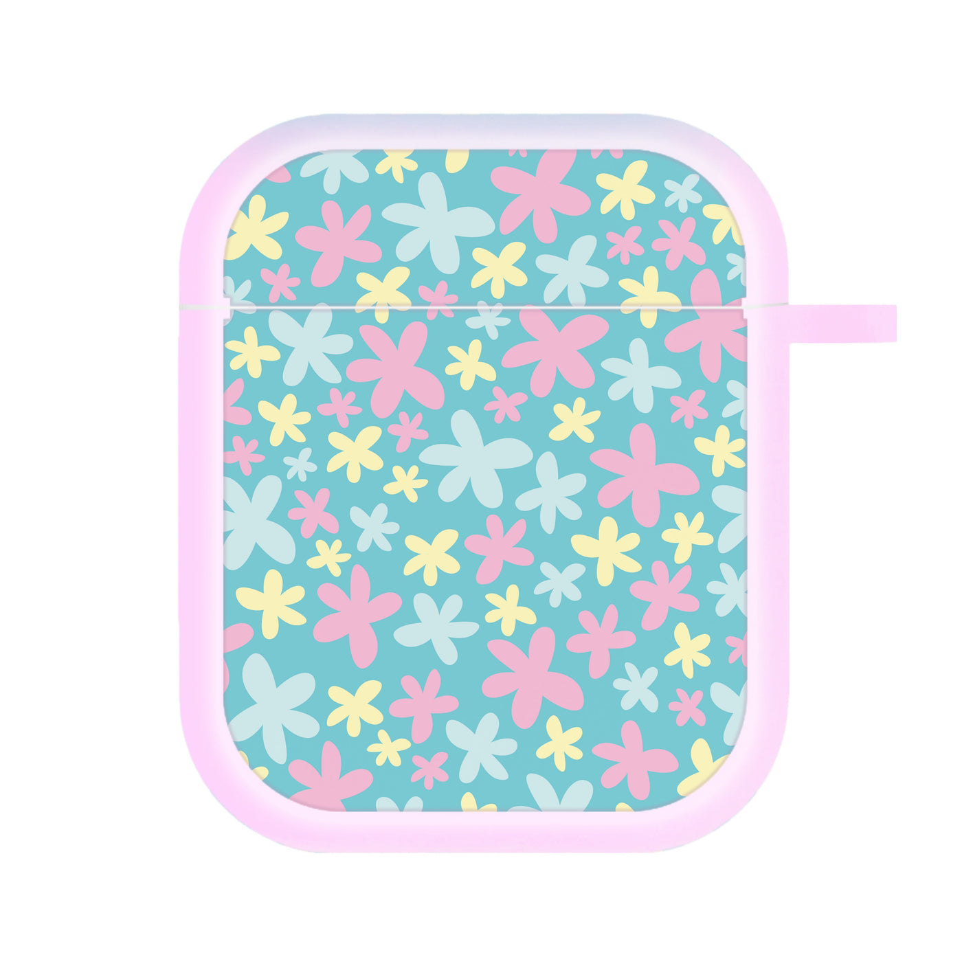 Blue, Pink And Yellow Flowers - Spring Patterns AirPods Case