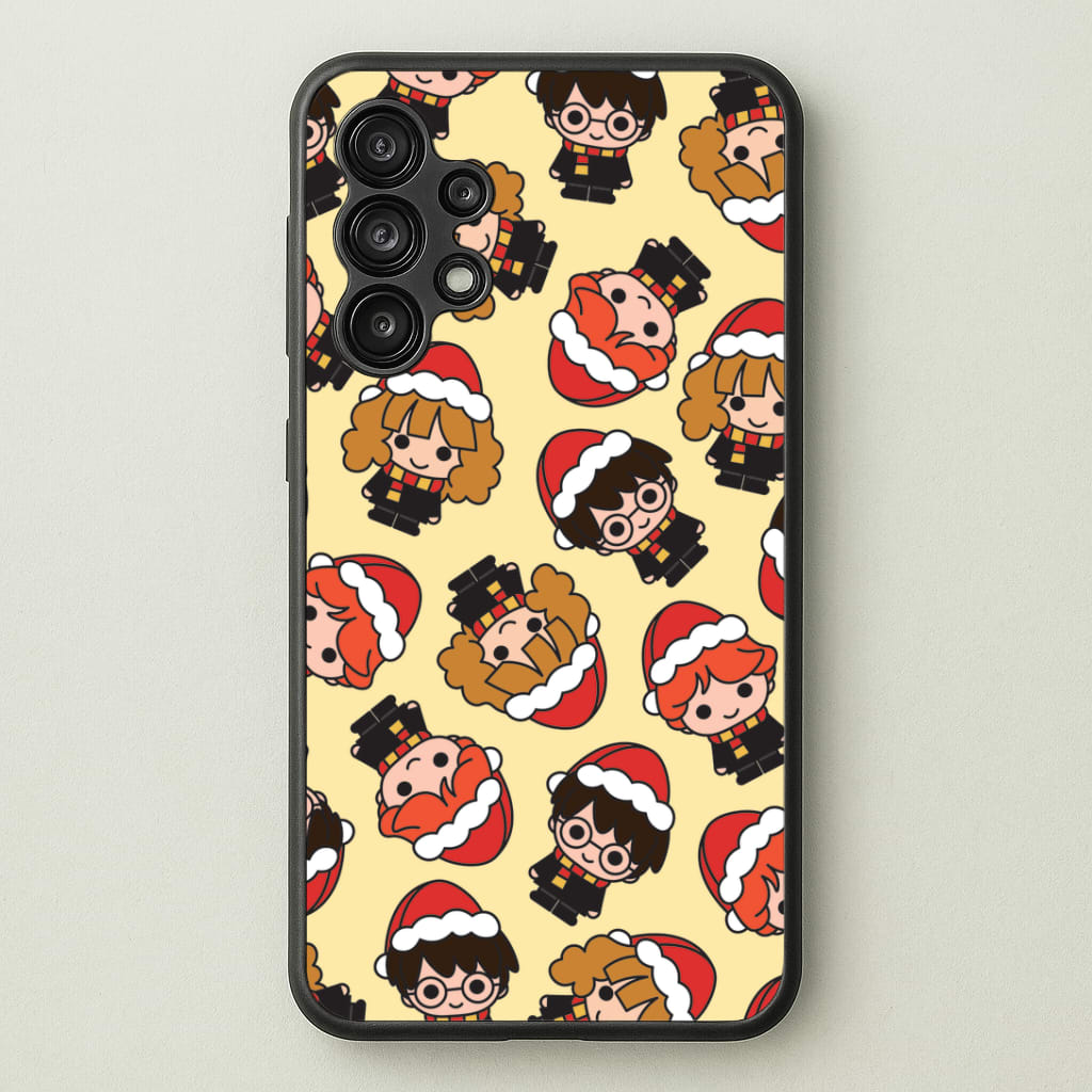 Wizards With Christmas Hats Pattern Galaxy A13 Case