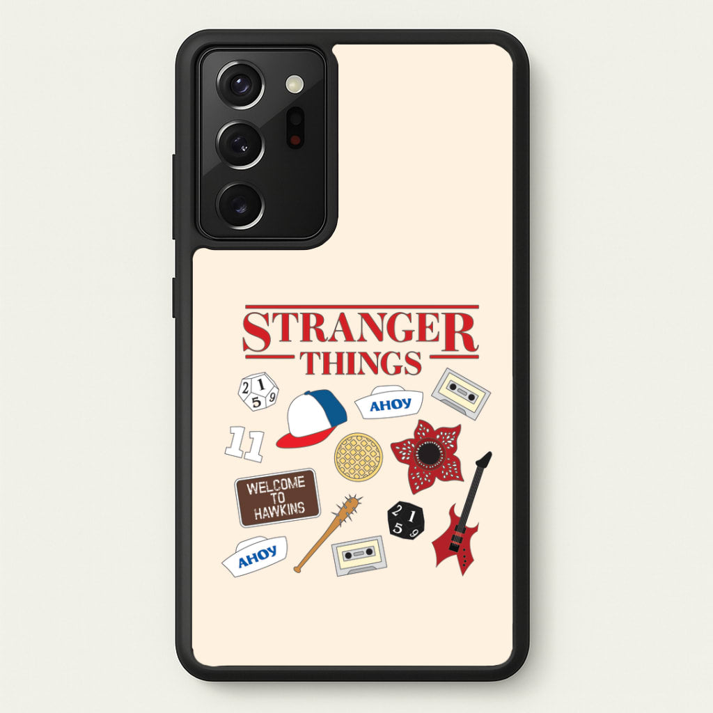 Stranger Things Cartoon Icons Galaxy Note 20 Ultra Case