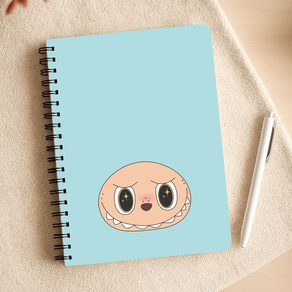 Cute Blue Monster Face Notepad