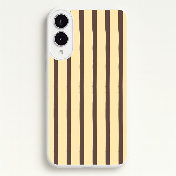 Vanilla & Chocolate Stripes Galaxy S25 Edge Case
