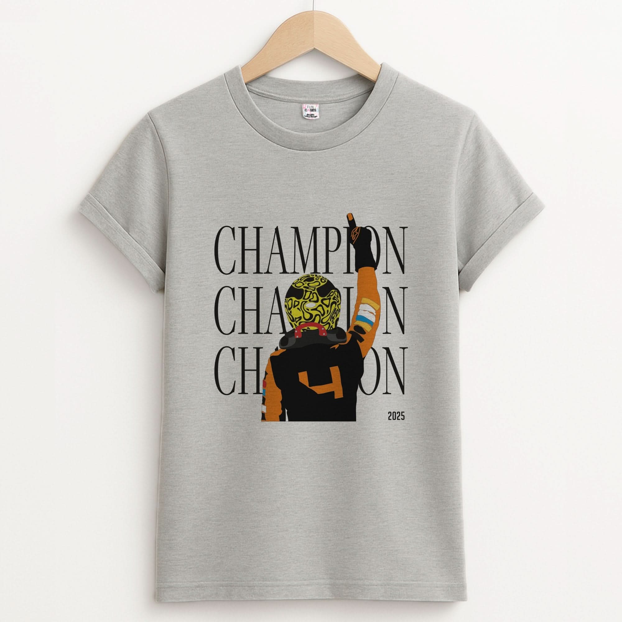 Lando Champion 2025 Unisex Grey T-Shirt