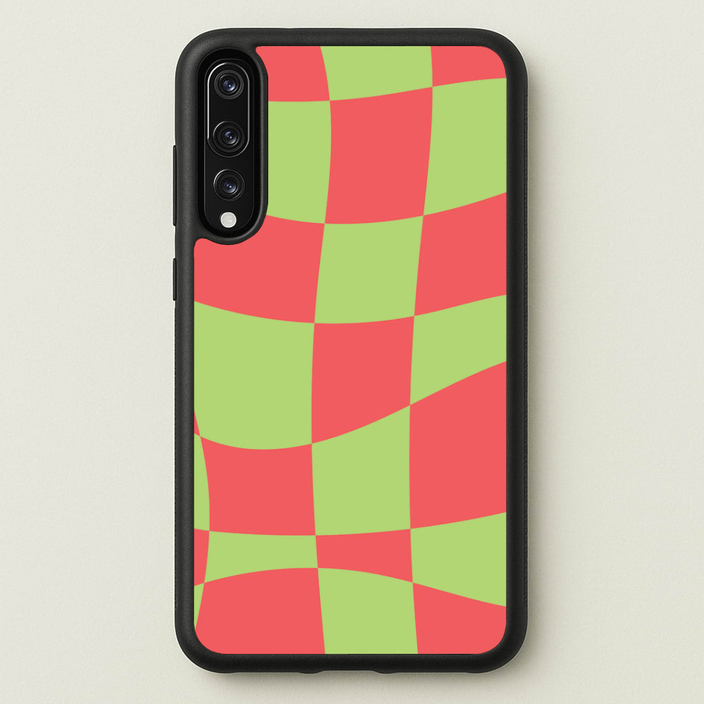 Abstract Red And Green Christmas Pattern Huawei P20 Pro Case