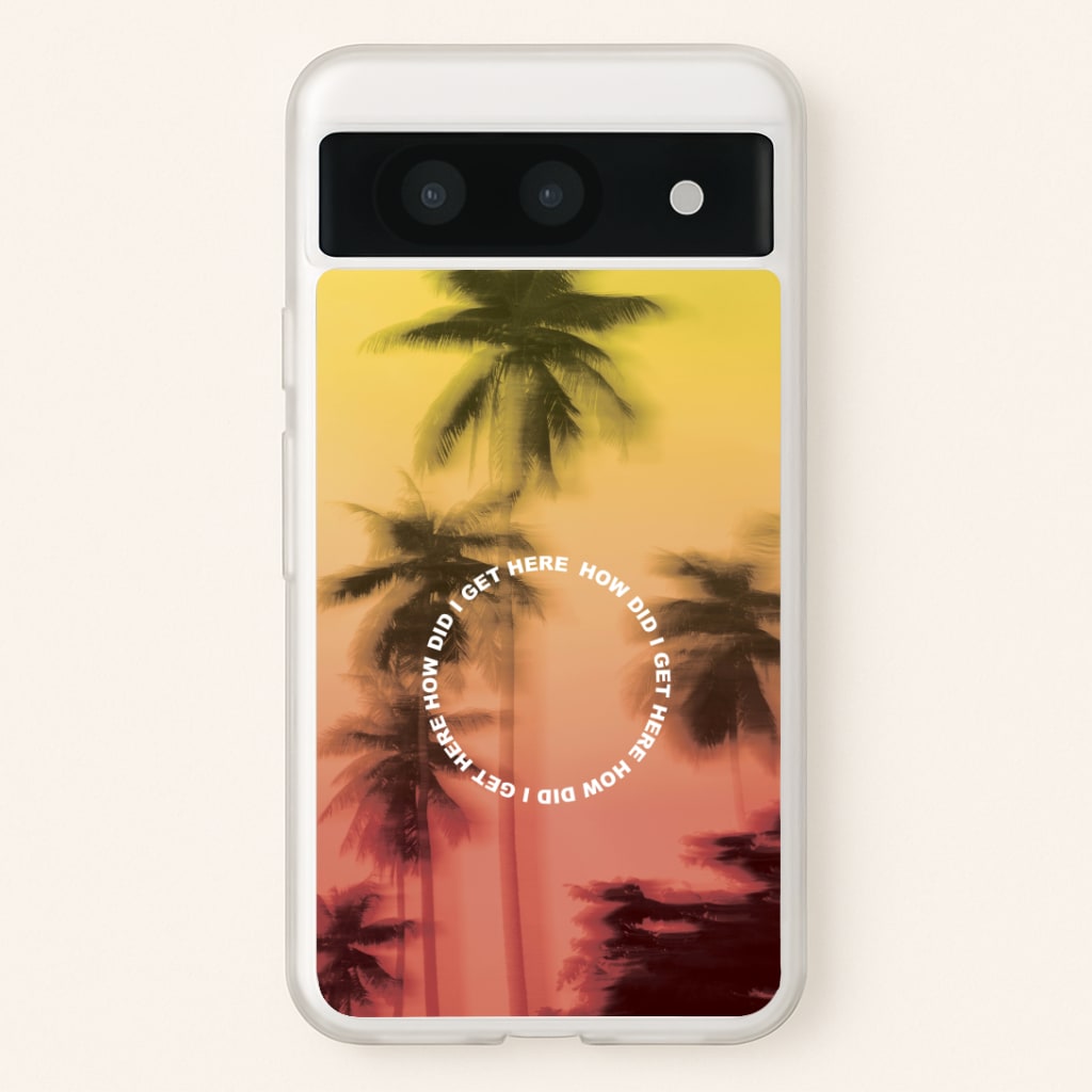 Palm Trees Circle Google Pixel 8a Case