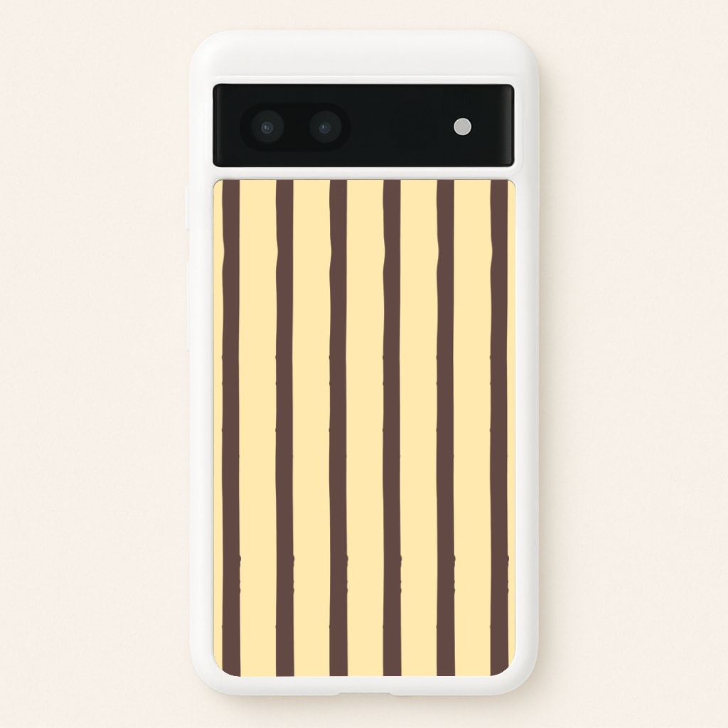 Vanilla & Chocolate Stripes Google Pixel 7a Case