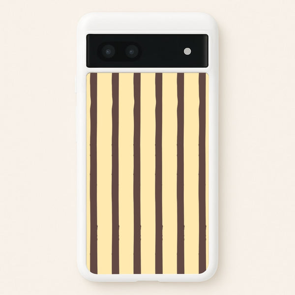 Vanilla & Chocolate Stripes Google Pixel 6a Case