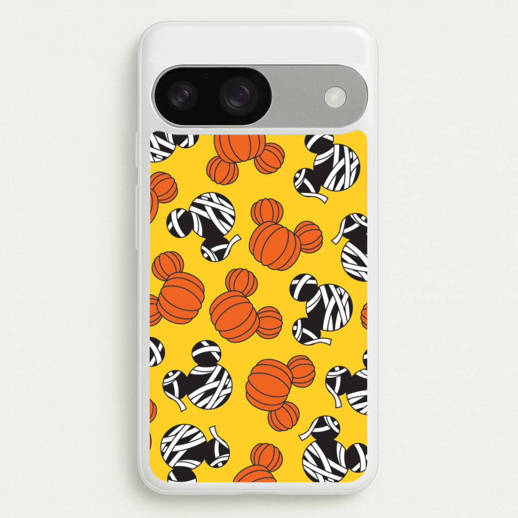 Pumpkin And Mummy Mouse Pattern Google Pixel 9 / 9 Pro Case