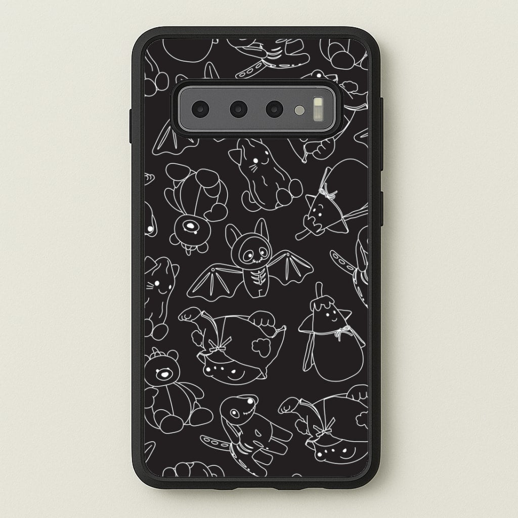 Halloween Plushies Pattern II - Halloween Galaxy S10 Case