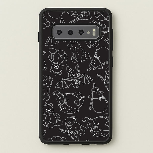 Halloween Plushies Pattern II - Halloween Galaxy S10 Plus Case