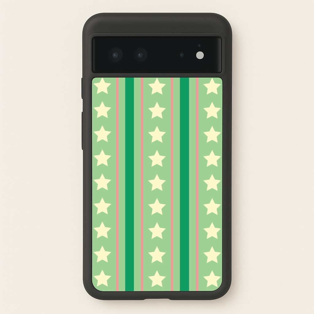 Stars And Stripes Christmas Pattern Google Pixel 6 Case