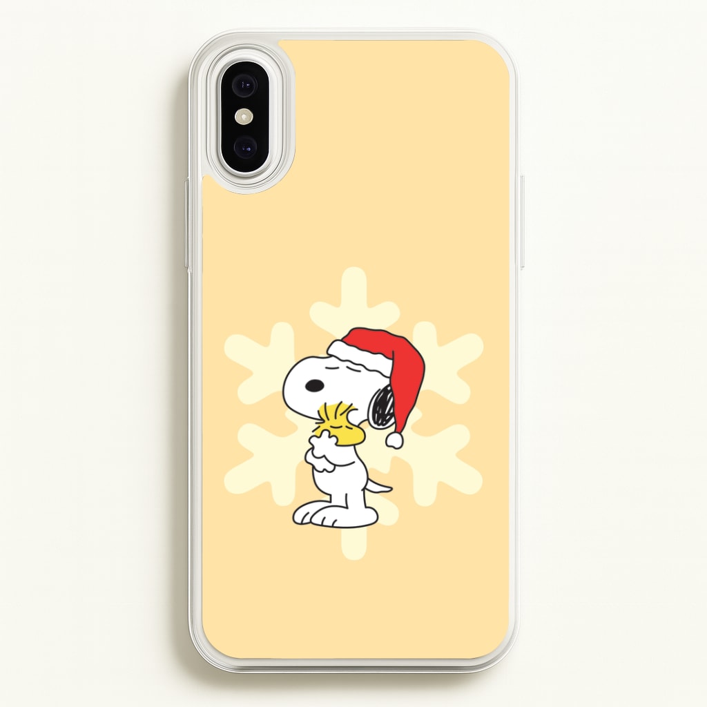 Christmas Cartoon Beagle And Bird iPhone XS Max Case