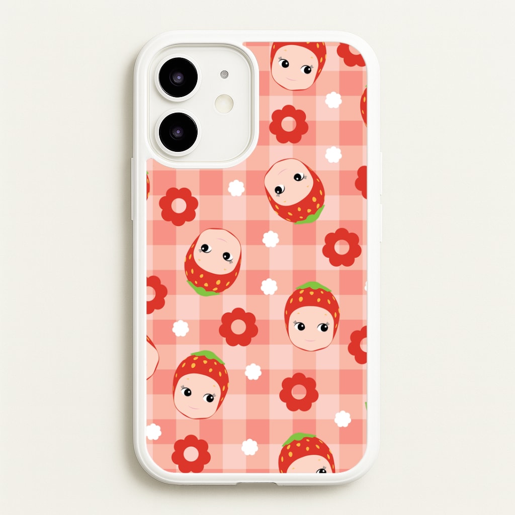 Strawberry Angel Pattern iPhone 12 / 12 Pro Case