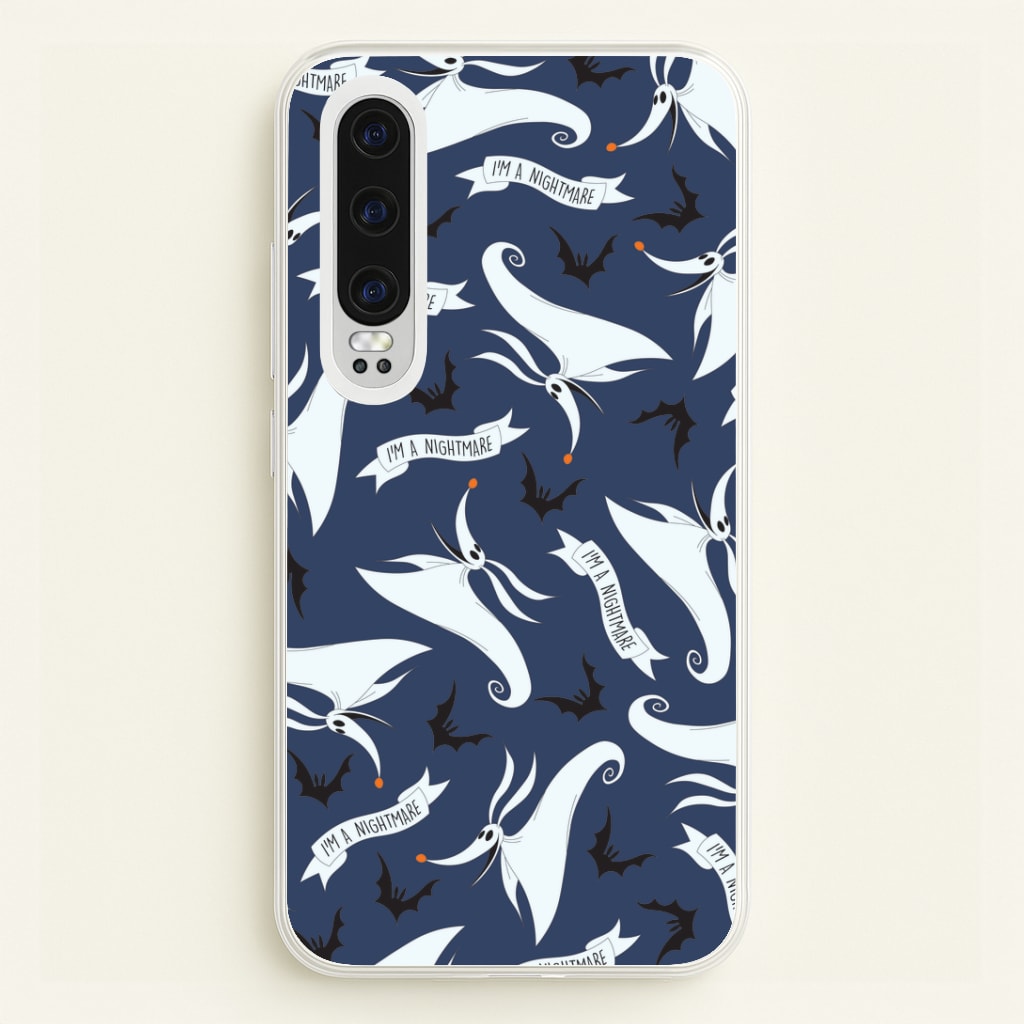 Skeleton Dog And Bats Pattern Huawei P30 Case