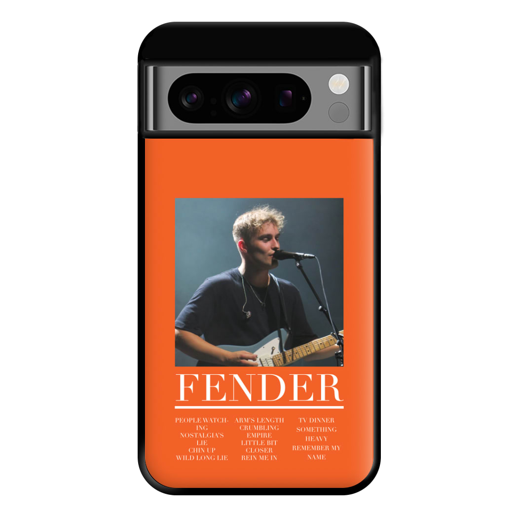 Fender Orange Song List Google Pixel 8 Pro Case