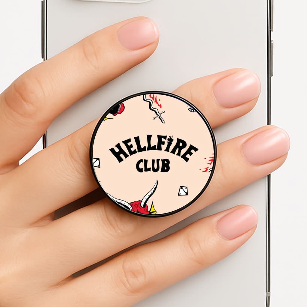 Hellfire Club Icons Collage Peach Phone Grip