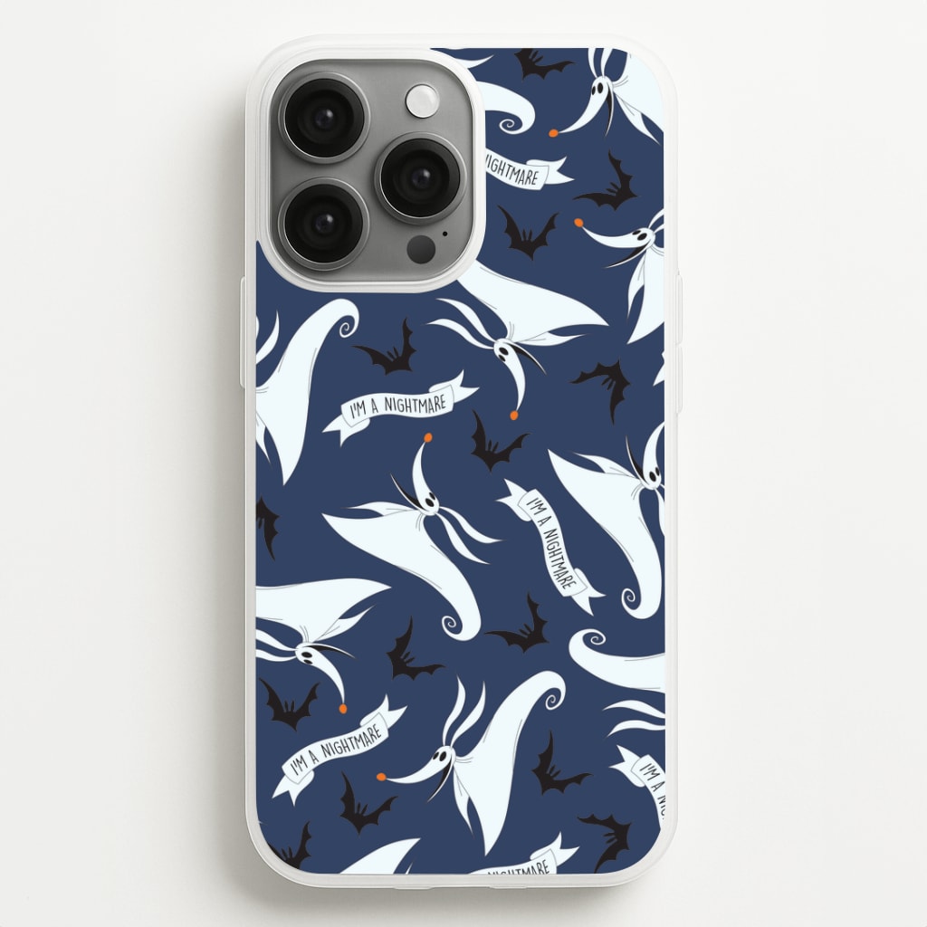 Skeleton Dog And Bats Pattern iPhone 13 Pro Max Case