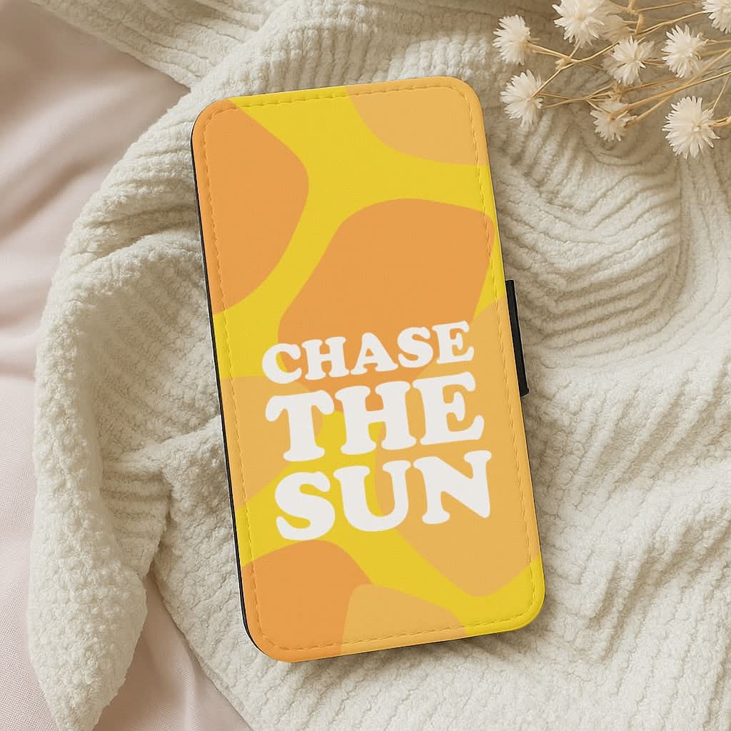 Chase The Sun Leather Phone Case