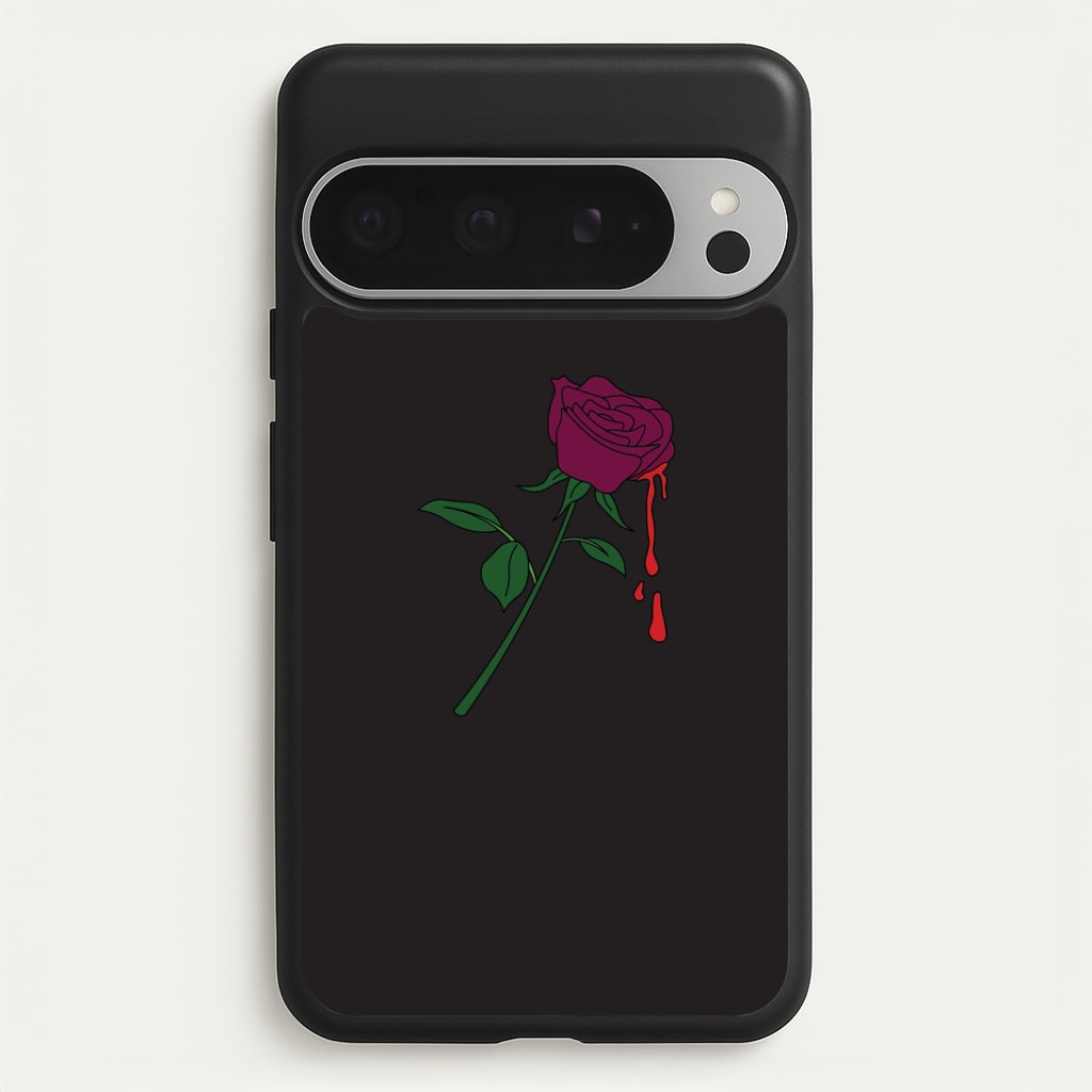Dark Pink Rose Google Pixel 9 Pro XL Case