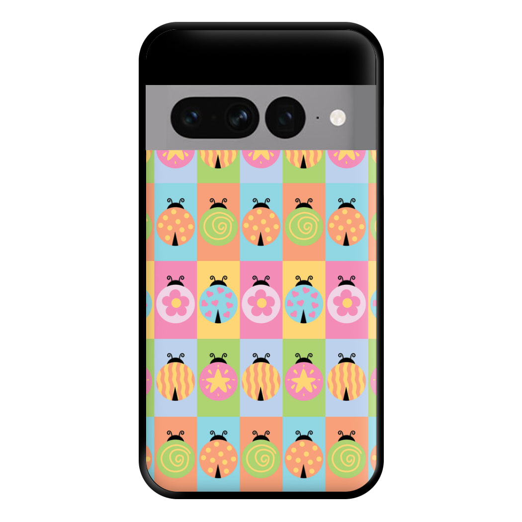 Cartoon Ladybugs Colourful Pattern Google Pixel 7 Pro Case